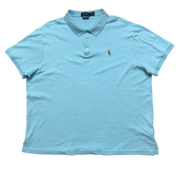 Polo Ralph Lauren Polo Shirt Mens 2XL Short Sleeve Custom Slim Fit Mint Green - Picture 2 of 5